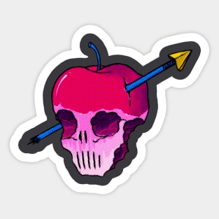 Apple skull and arrow Sticker